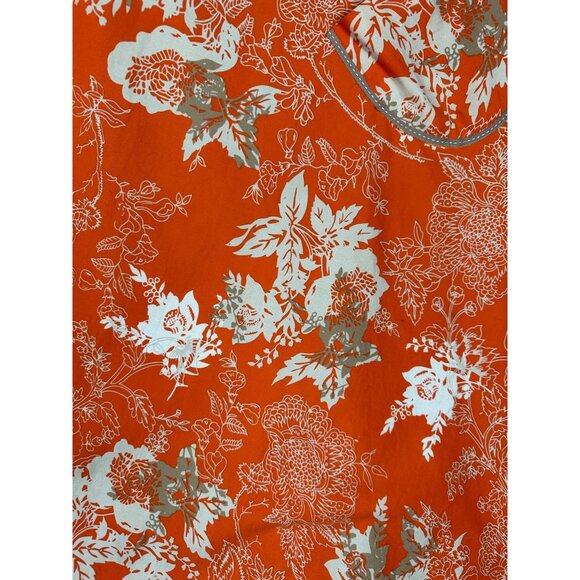 Anthropologie Lapis Floral ALine Skirt Medium Orange Y2K 90's Boho Festival Mini - Picture 10 of 10